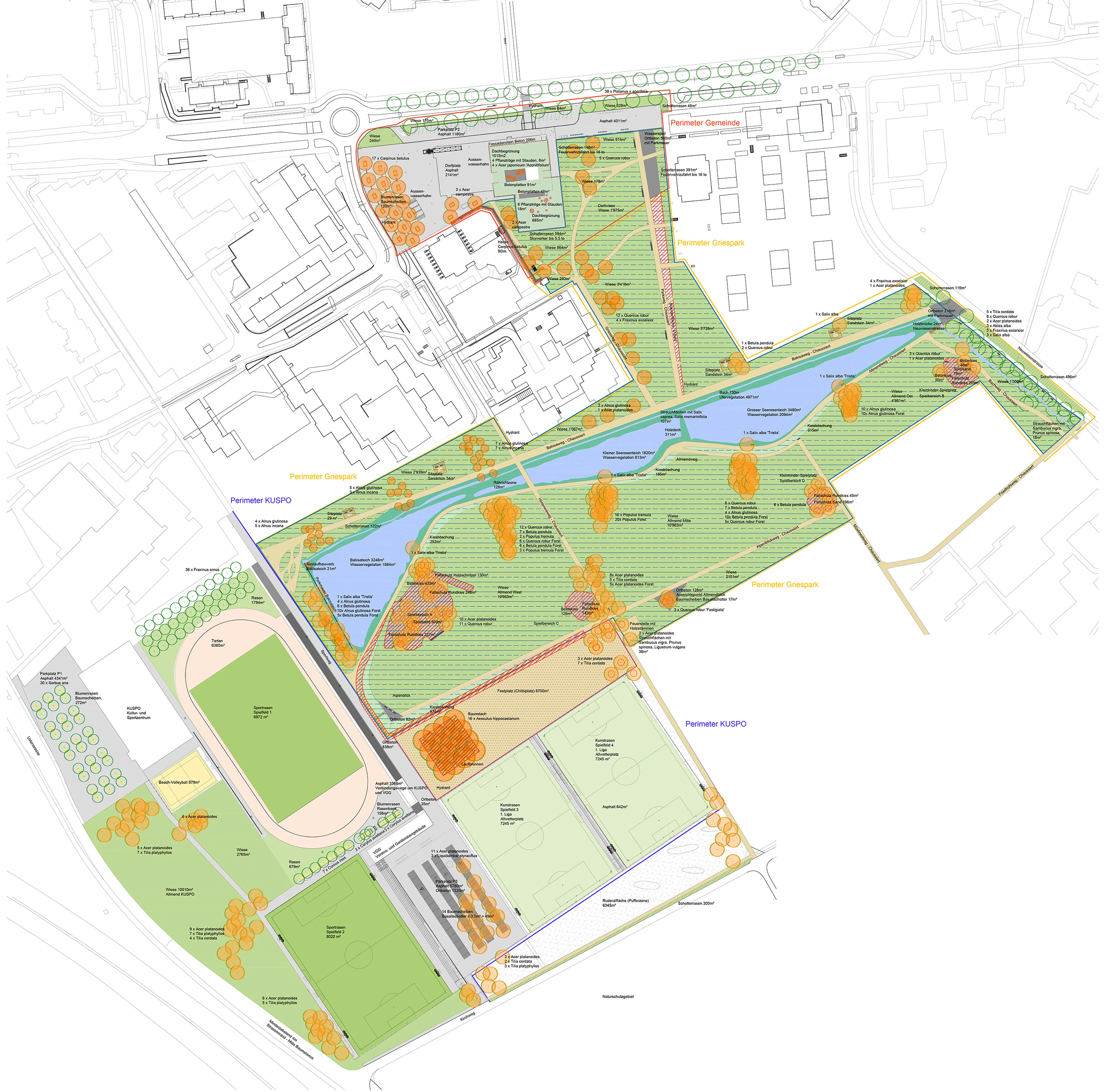 0321 Unterhalt Griespark Uebersichtplan Unterhalt